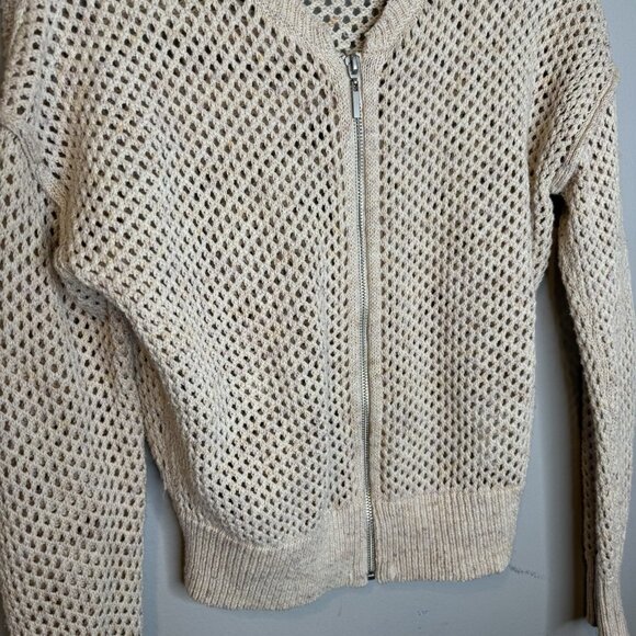Pilcro Stitchy Bomber Cardigan Sweater XS Open Knit - Picture 6 of 7